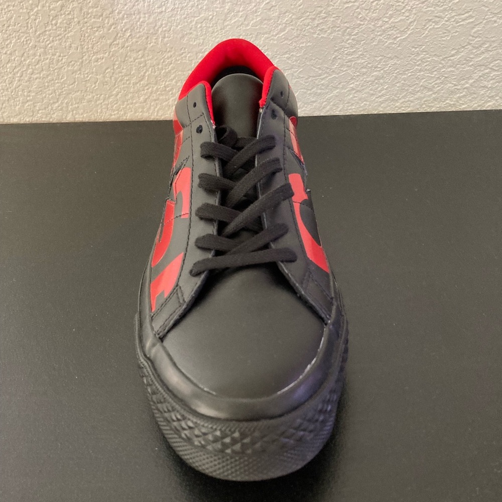 NEW MENS CONVERSE ONE STAR OX 160913C SZ 10  BLK RED SNEAKERS ATHLETIC SHOES - Picture 8 of 12